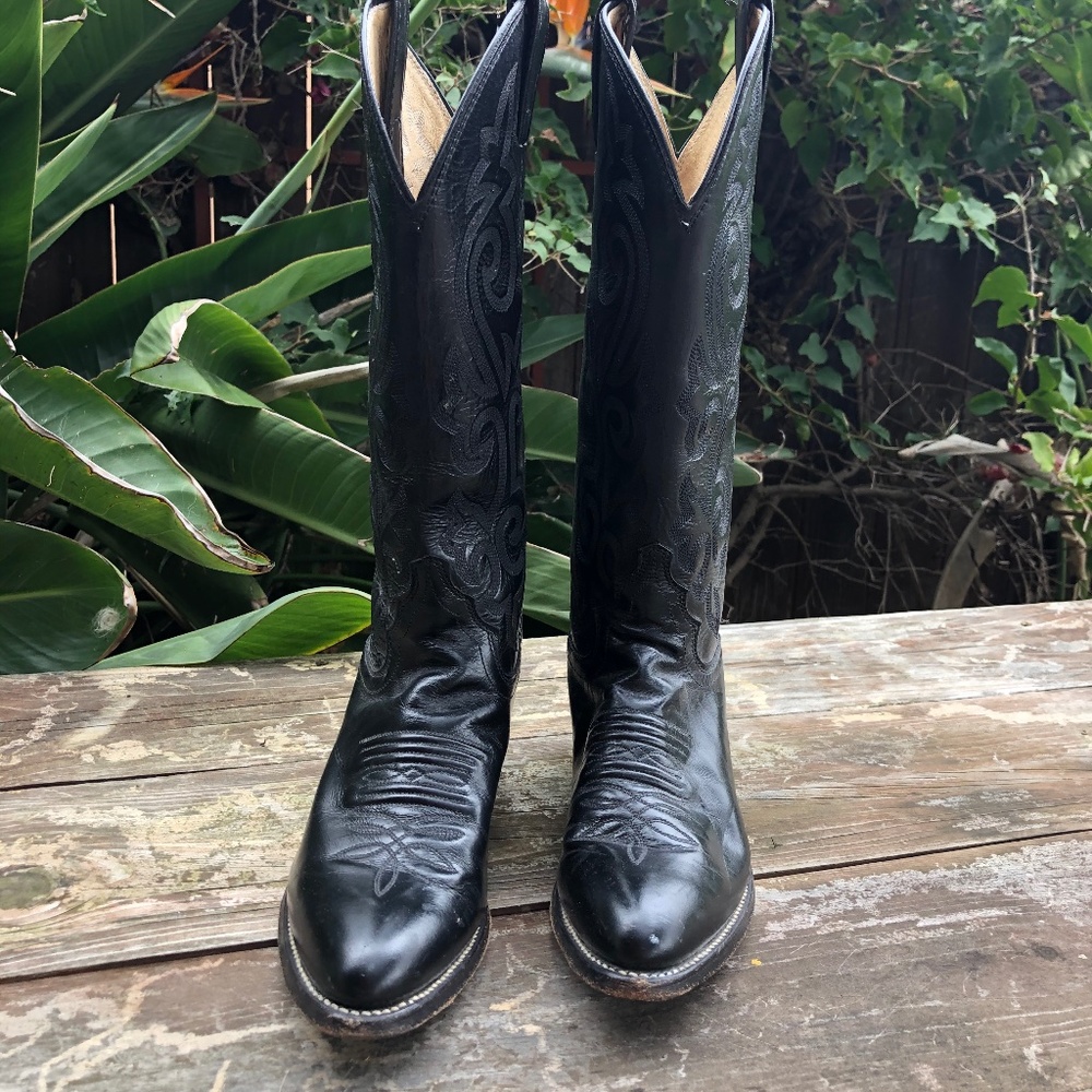 Justin Black Cowgirl Boots